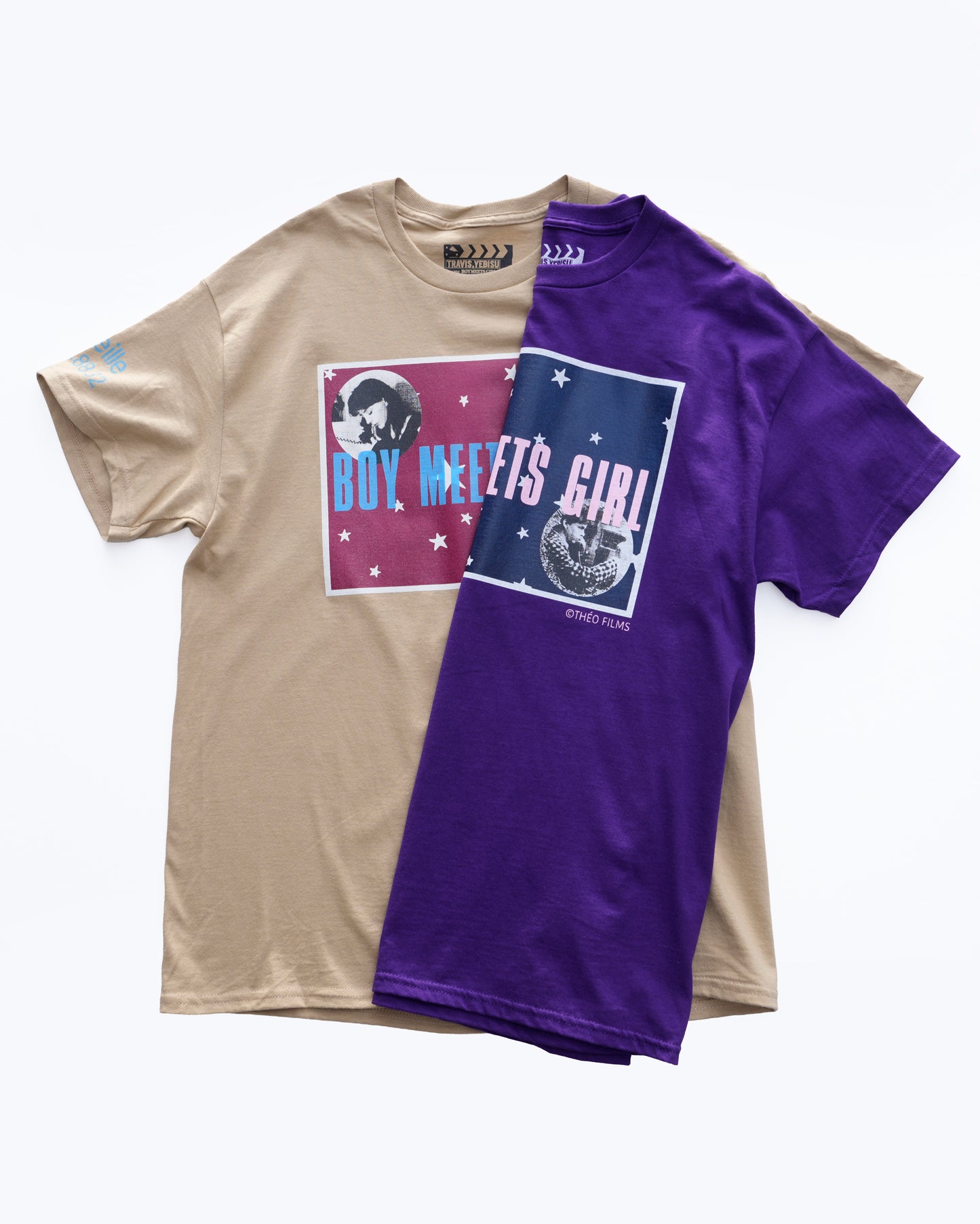 【BOY MEETS GIRL】Official T-shirt (Title&Call/Vinyl)/PURPLE【SCENE0】