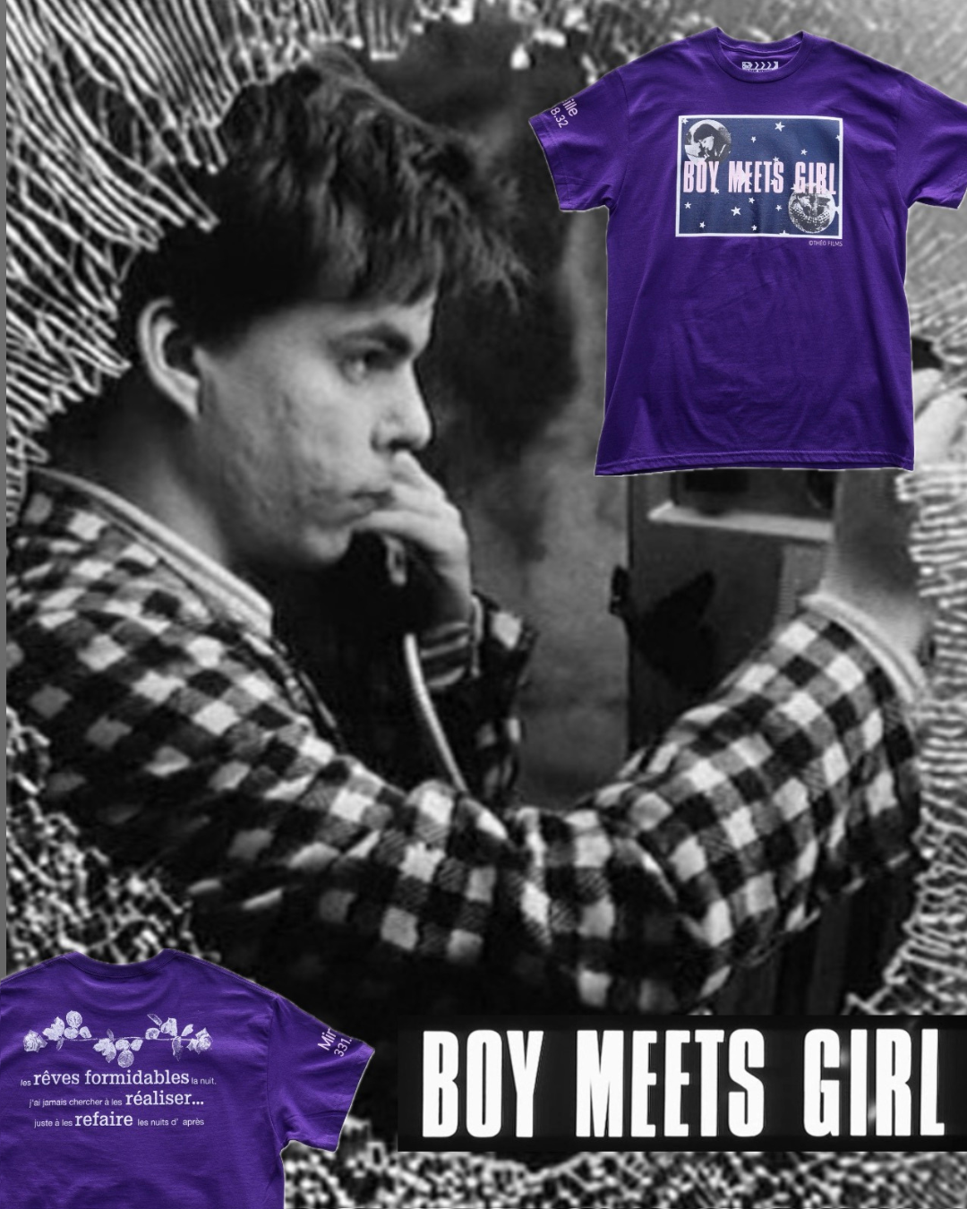 【BOY MEETS GIRL】Official T-shirt (Title&Call/Vinyl)/PURPLE【SCENE0】