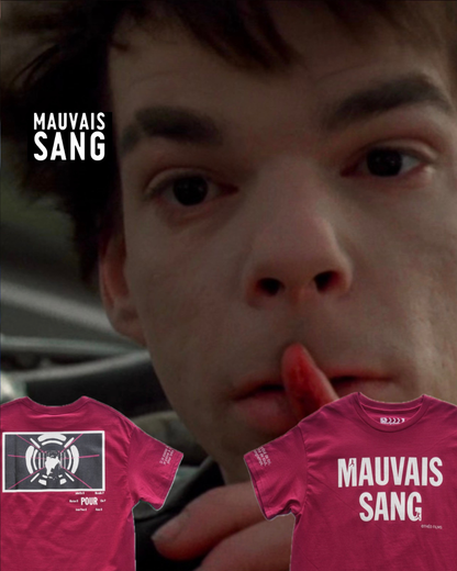 【MAUVAIS SANG】Official T-shirt (Title+Run/Wonder Drug)/DARK RED【SCENE0】