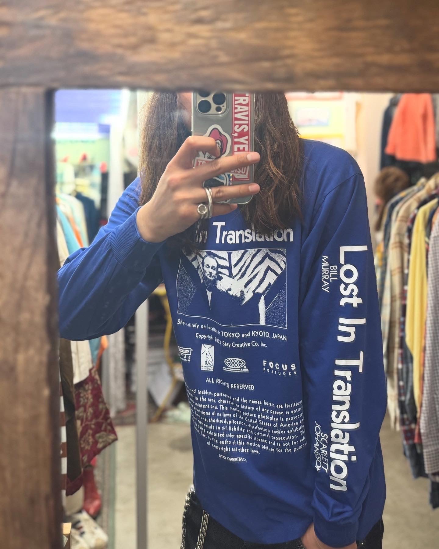 Lost In Translation 長袖 Tシャツ メンズ M 映画 Lost In Translation】Credits Longsleeve T-shirt w)Sticker Set/BLUE