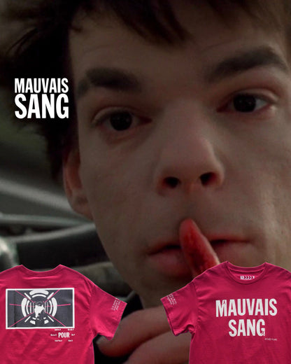 【MAUVAIS SANG】Official T-shirt (Title+Run/Wonder Drug)/DARK RED【SCENE0】