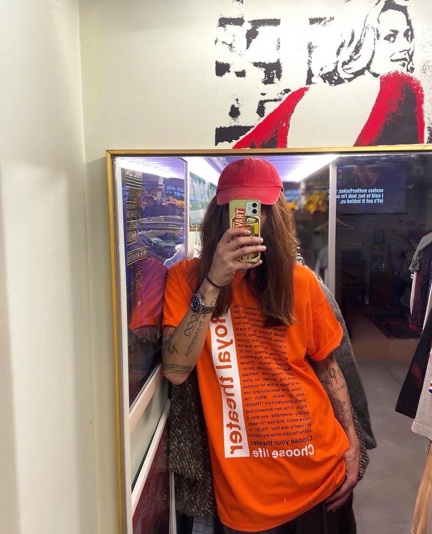 TRAVIS / ROYAL THEATER T-shirt ~ ORANGE【SCENE0-1】