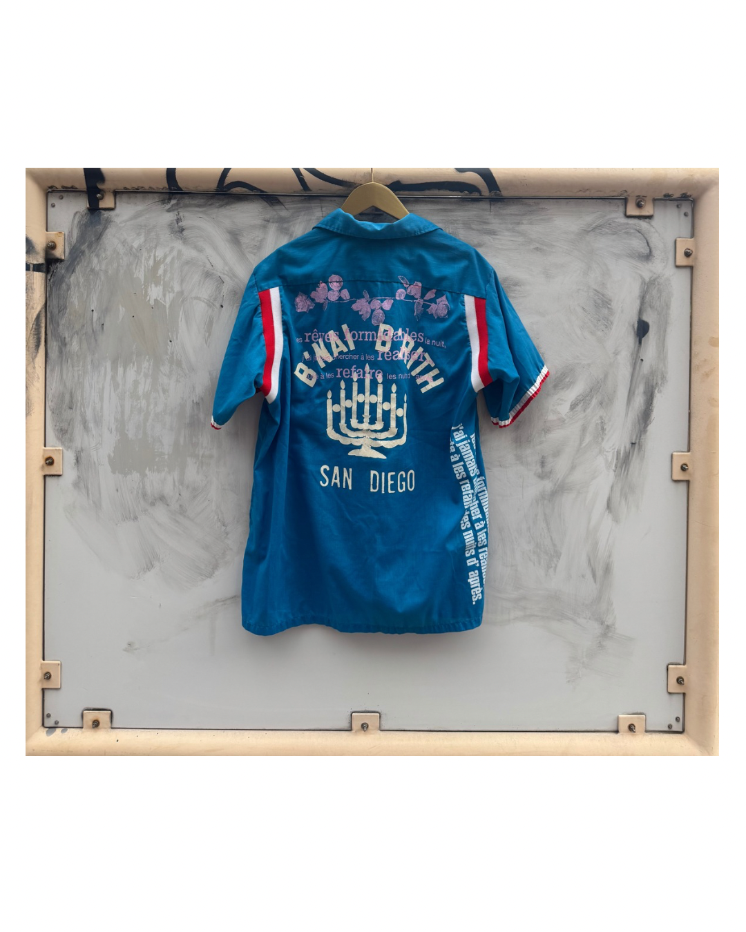 【BOY MEETS GIRL】Bowling Shirt (Title&Call/Phone No./Words/Vinyl)/BLUE【ONE&ONLY/one-off】