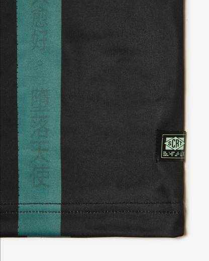 【FALLEN ANGELS】Kowloon Football Jersey /GREEN & BLACK stripe & Sticker Set【SCRT】