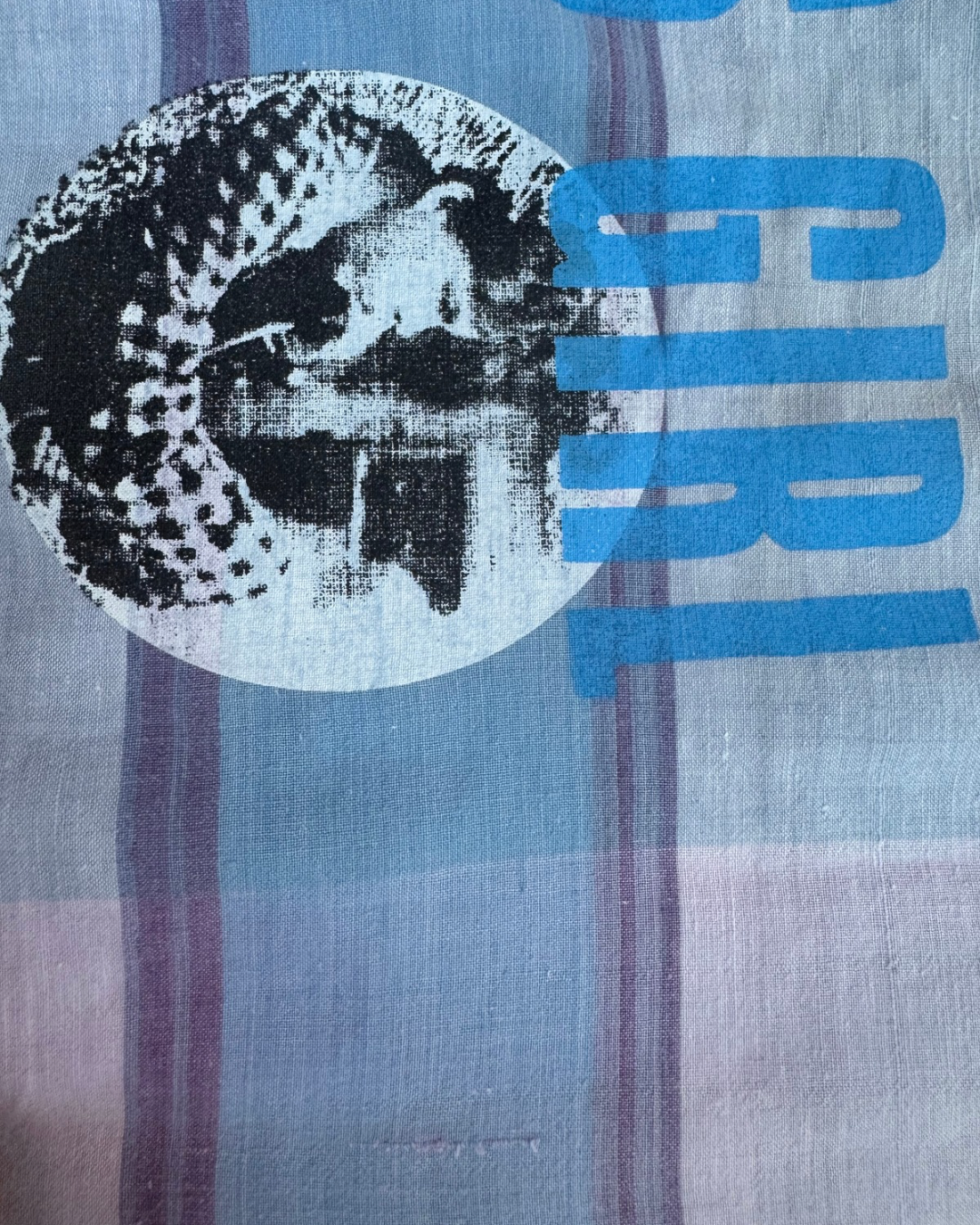 【BOY MEETS GIRL】B.D Check Shirt (Title&Words/Vinyl)/BLUE×PINK【ONE&ONLY/one-off】