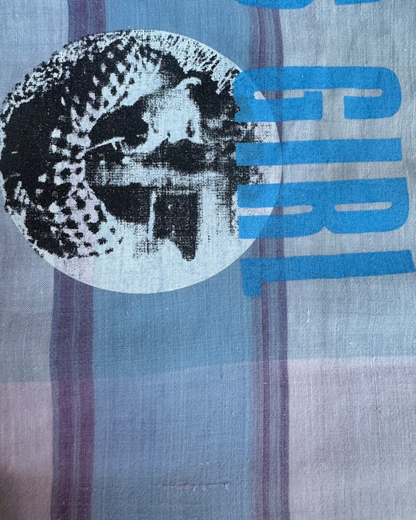 【BOY MEETS GIRL】B.D Check Shirt (Title&Words/Vinyl)/BLUE×PINK【ONE&ONLY/one-off】