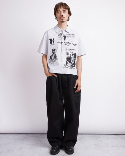 【PARIS,TEXAS】Hunter Shirt /GREY STRIPE "Offilial"【SCRT】