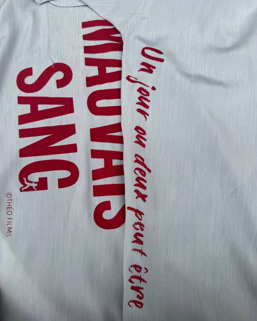 【MAUVAIS SANG】Short-sleeved Shirt (Title&Run/Words)/PALE GREEN/【ONE&ONLY/one-off】