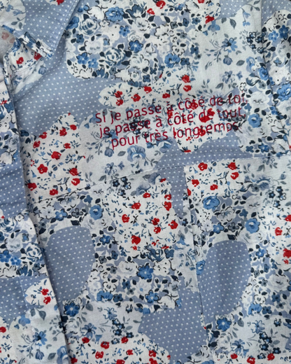 【MAUVAIS SANG】Dot × Floral Pattern Blouse(Title&Run/Words)【ONE&ONLY/one-off】