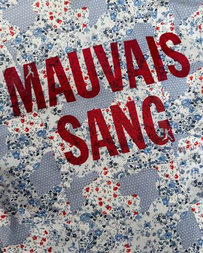 【MAUVAIS SANG】Dot × Floral Pattern Blouse(Title&Run/Words)【ONE&ONLY/one-off】