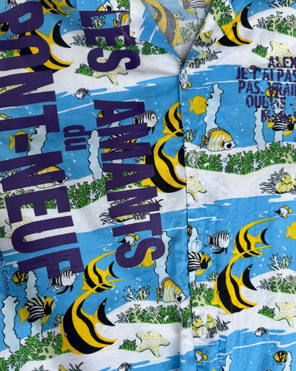 【Les Amants du Pont-Neuf】Riverbed Pattern Shirt(Title/Letter/Words)【ONE&ONLY/one-off】