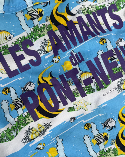 【Les Amants du Pont-Neuf】Riverbed Pattern Shirt(Title/Letter/Words)【ONE&ONLY/one-off】