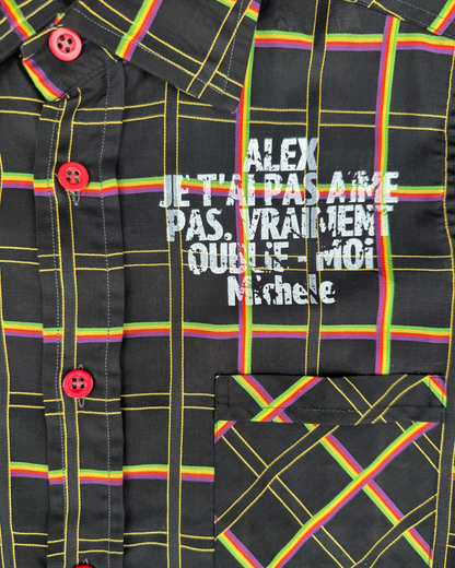 【Les Amants du Pont-Neuf】Check Shirt(Title&/Letter)/"KYOUKI" CK【ONE&ONLY/one-off】