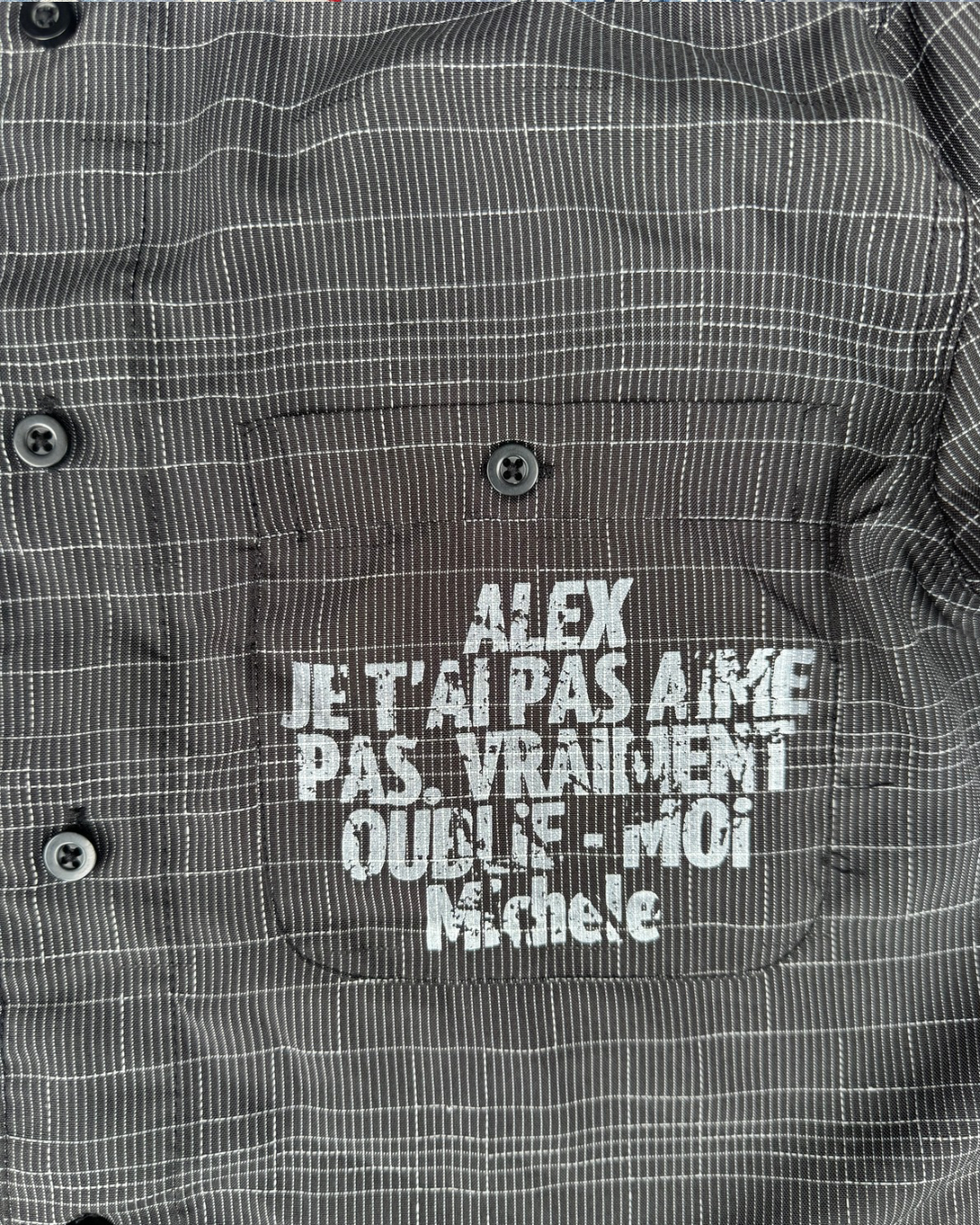 【Les Amants du Pont-Neuf】Check Shirt(Title&/Letter)/BLACK CK【ONE&ONLY/one-off】