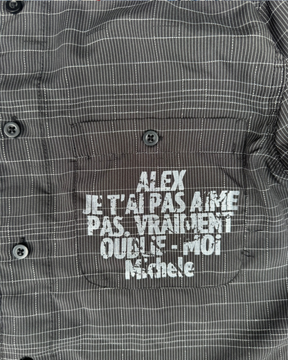【Les Amants du Pont-Neuf】Check Shirt(Title&/Letter)/BLACK CK【ONE&ONLY/one-off】