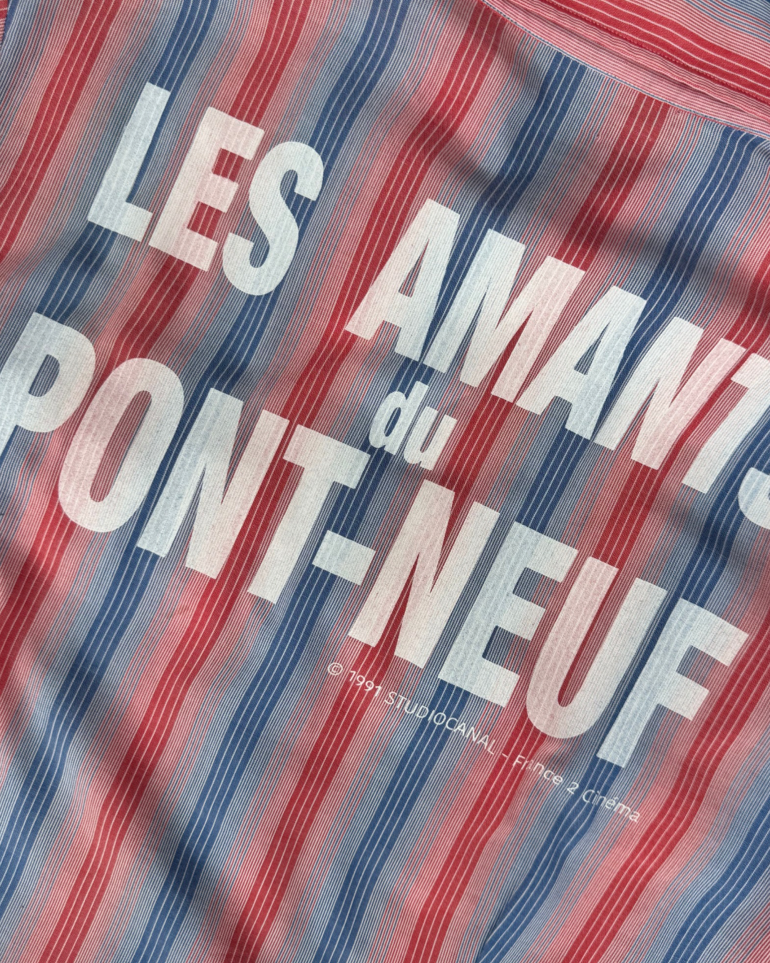 【Les Amants du Pont-Neuf】Multicolor Stripe Shirt(Title&/Letter/Words)/PINK × BLUE × RED ST【ONE&ONLY/one-off】