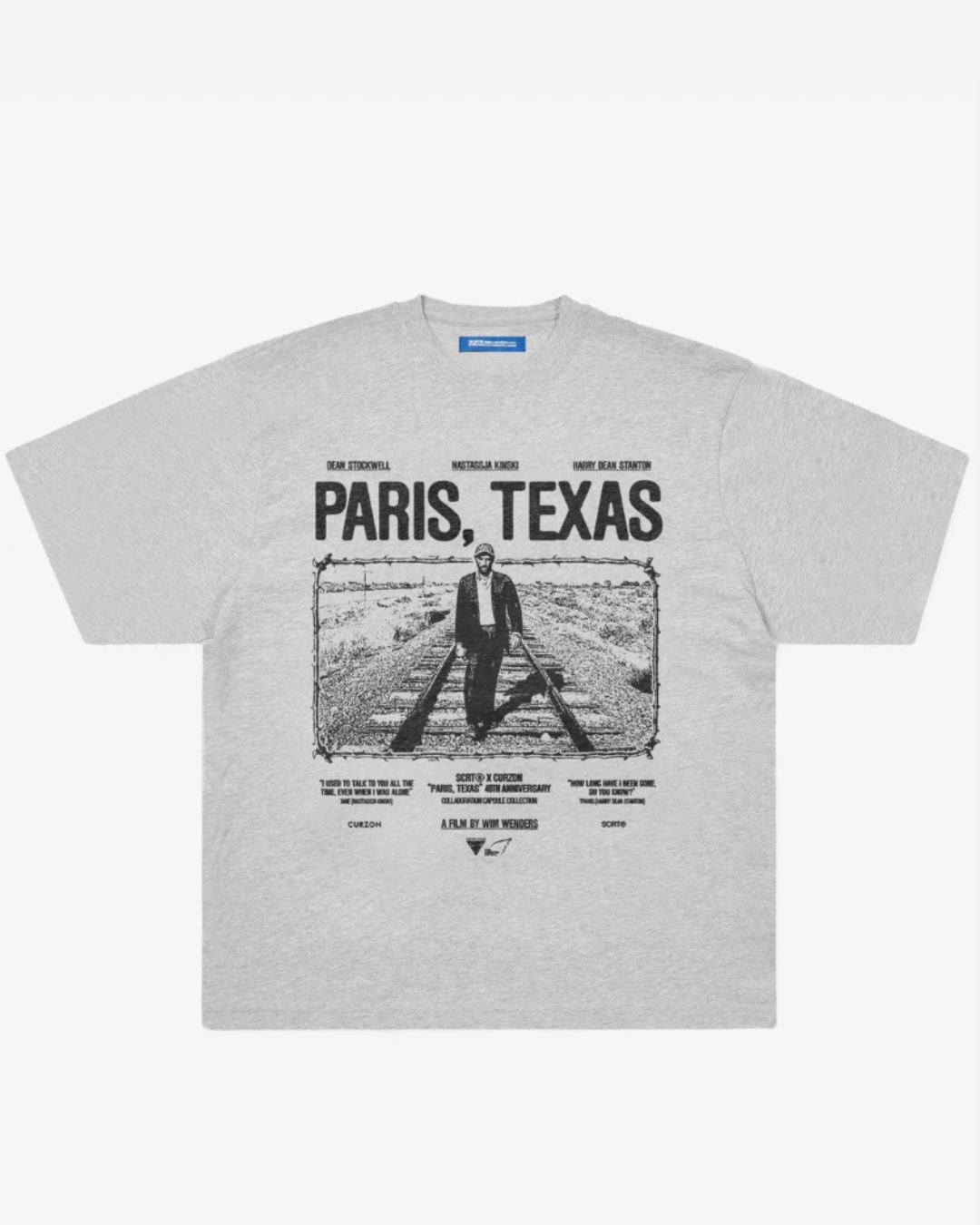 【PARIS,TEXAS】 Wandering T-Shirt/ LIGHT GREY "Offilial"【SCRT】