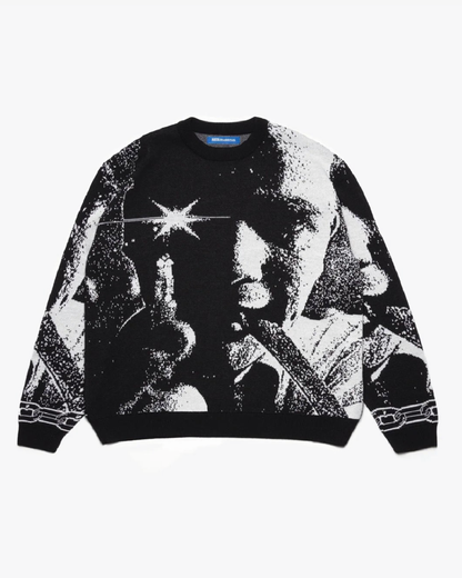 【Trainspotting】Renton Knit w)Sticker set/BLACK【SCRT】