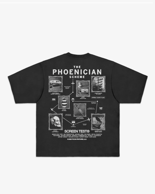 【THE PHOENICIAN SCHEME】Korda Flight Path T-Shirt/BLACK【SCRT】
