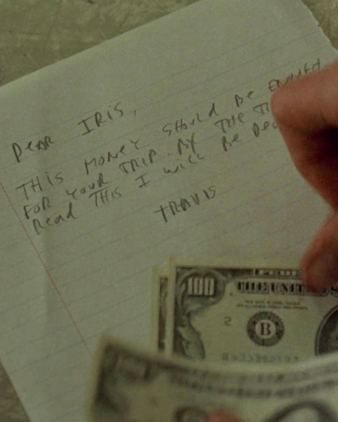 【TAXI DRIVER】TRAVIS,IRIS Long Sleeve T-shirt/CHARCOAL【SCENE10】
