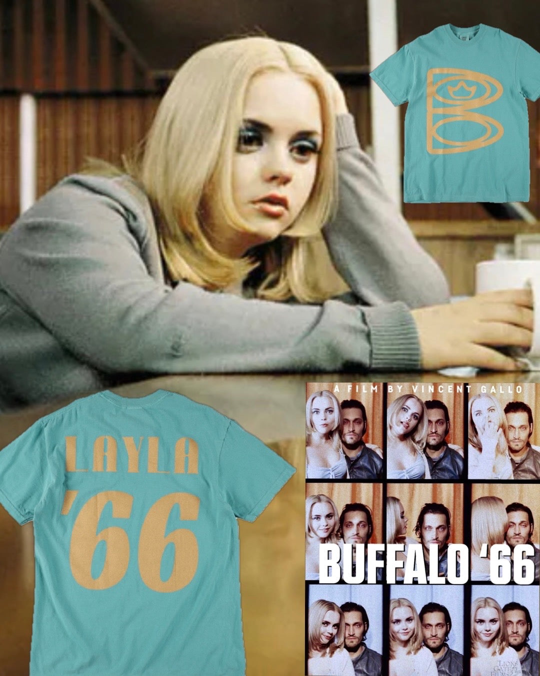 【Buffalo'66】LAYLA '66 T-shirt/PALE GREEN 【SCENE6】