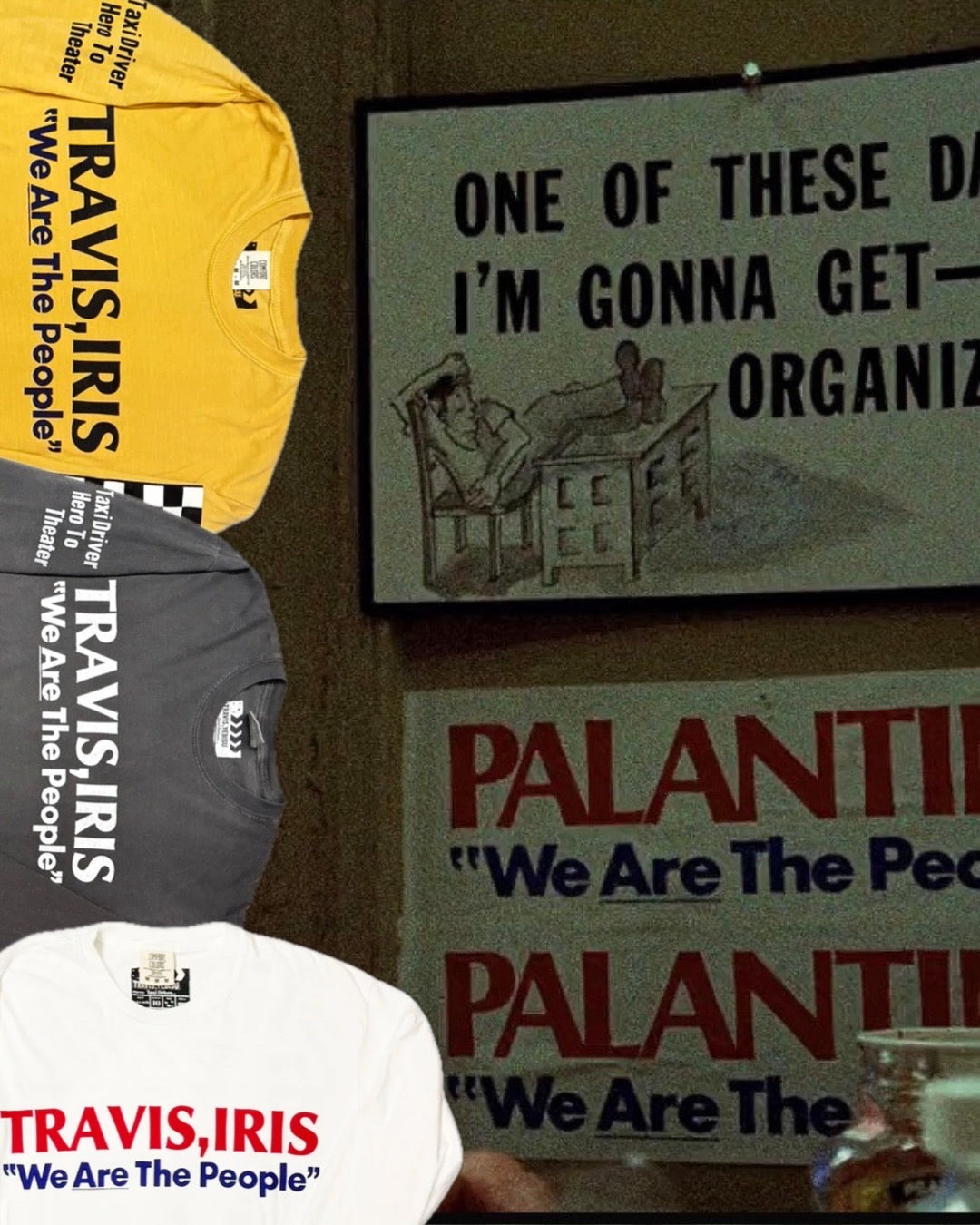 【TAXI DRIVER】TRAVIS,IRIS Long Sleeve T-shirt/CHARCOAL【SCENE10】