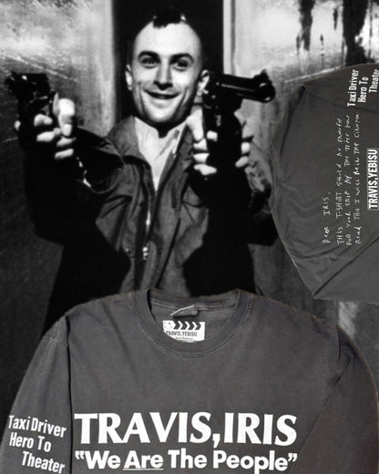 【TAXI DRIVER】TRAVIS,IRIS Long Sleeve T-shirt/CHARCOAL【SCENE10】
