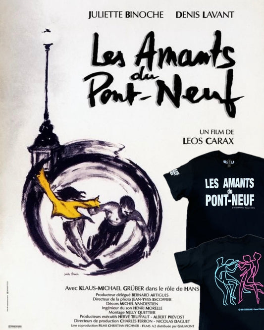 【Les Amants du Pont-Neuf】Les Amants du Pont-Neuf T-shirt (Title&Neon)/BLACK【SCENE0】