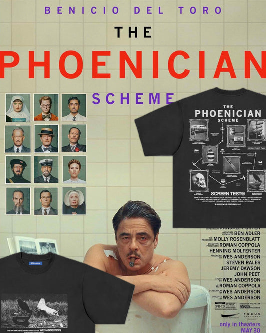 【THE PHOENICIAN SCHEME】Korda Flight Path T-Shirt/BLACK【SCRT】