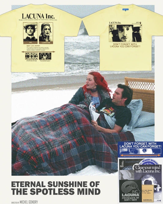 【Eternal Sunshine of the Spotless Mind】Don't Forget T-shirt w)Sticker Set/LEMONADE【SCRT】