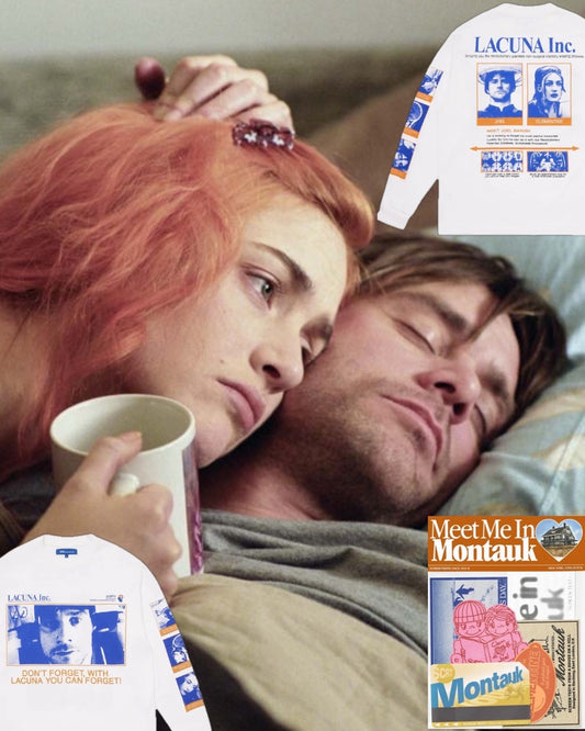 【Eternal Sunshine of the Spotless Mind】Don't Forget Longsleeve T-shirt w)Sticker Set/WHITE【SCRT】