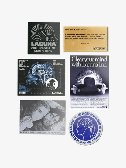 【Eternal Sunshine of the Spotless Mind】Meet Me in Montauk Hoodie w)Sticker set/BLUE【SCRT】