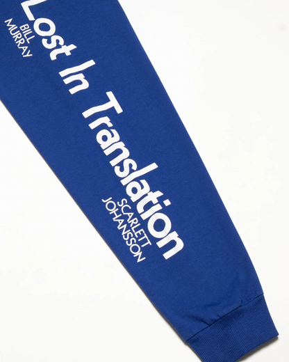 【Lost In Translation】Credits Longsleeve T-shirt w)Sticker Set/BLUE【SCRT】