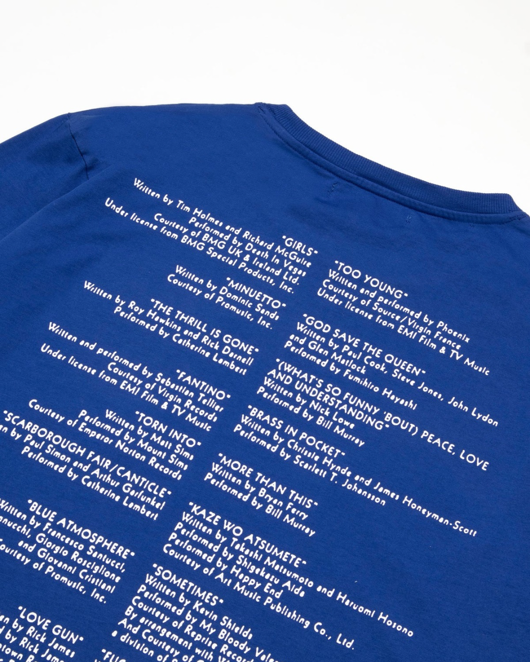 【Lost In Translation】Credits Longsleeve T-shirt w)Sticker Set/BLUE【SCRT】