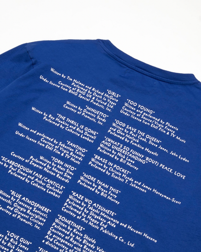 【Lost In Translation】Credits Longsleeve T-shirt w)Sticker Set/BLUE【SCRT】