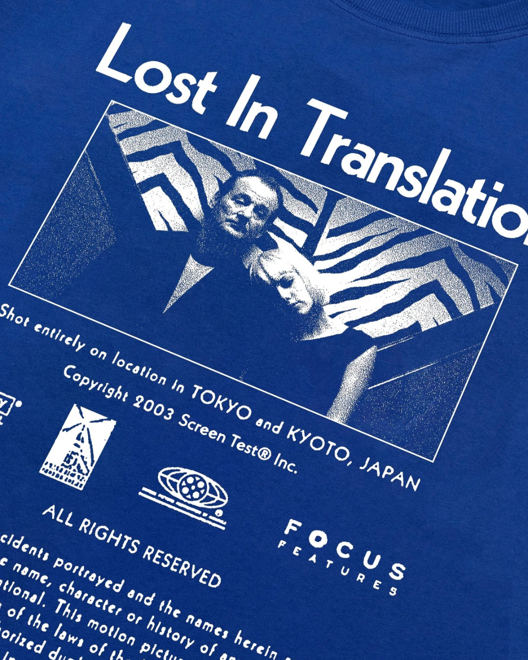 【Lost In Translation】Credits Longsleeve T-shirt w)Sticker Set/BLUE【SCRT】